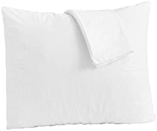 Bedecor 2er Set wasserdichte Baumwolle Kissenbezug - Atmungsaktiv & Anti-Milben für besseren Schlaf, Weiß 40x80cm