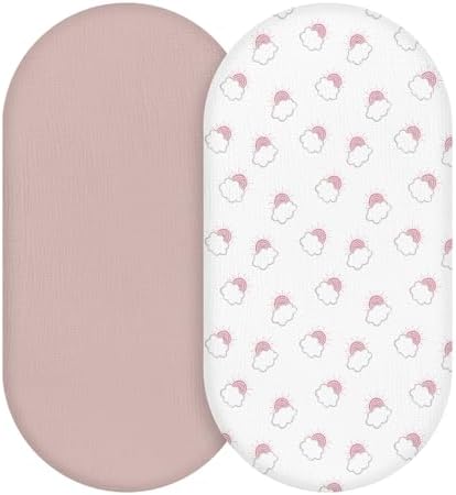 Musselin-Spannbettlaken für Kinderwagen 2er-Pack – Weich & Atmungsaktiv für Neugeborene, OEKO-TEX 100, 83 x 43 cm