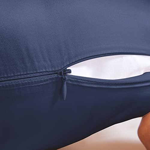 THXSILK 25 Momme Seidenkissenbezug für Haar und Haut - Hypoallergen mit verstecktem Reißverschluss, 40x80cm Holzkohle