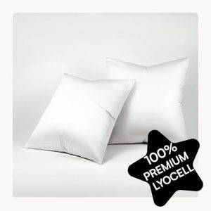 Lyocell Kissenbezug 80x80 Weiß (2er Set) | Hochwertige Tencel Kissenhülle | Atmungsaktiv & Allergikerfreundlich | Ideal