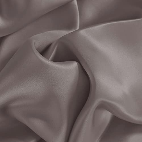 THXSILK 25 Momme Seidenkissenbezug für Haar und Haut - Hypoallergen mit verstecktem Reißverschluss, 40x80cm Holzkohle