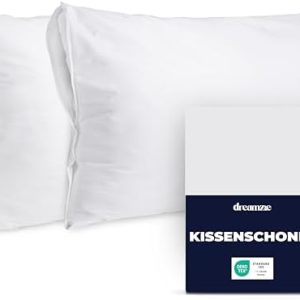 Dreamzie Kissenschoner 80x80 cm - 2er Set Wasserdicht & Allergikerfreundlich - Oeko-Tex, Ideal für Kinder und empfindlic