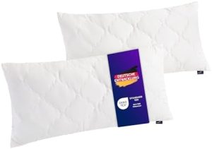 Traumnacht Bambuskissen Set 2er, hypoallergen & antibakteriell, 40x80cm, Öko-Tex zertifiziert für gesunden Schlaf