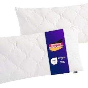 Traumnacht Bambuskissen Set 2er, hypoallergen & antibakteriell, 40x80cm, Öko-Tex zertifiziert für gesunden Schlaf