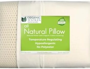 OrganicTextiles Naturlatex-Kissen King Size aus Bio-Baumwolle, weich & GOTS-zertifiziert, ideal für Nackenschmerzlinderu