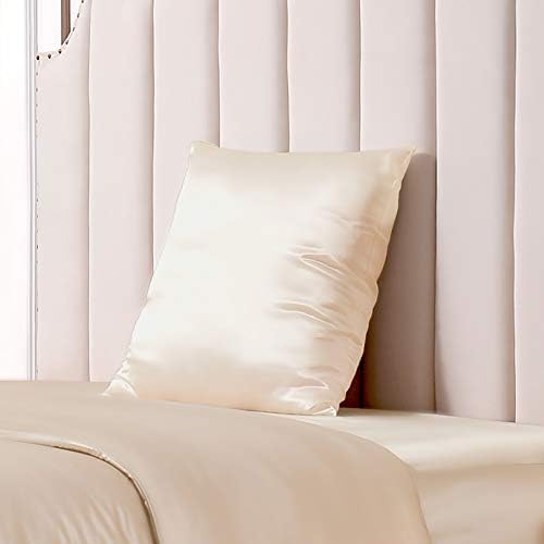 THXSILK 25 Momme Seidenkissenbezug für Haar und Haut - Hypoallergen mit verstecktem Reißverschluss, 40x80cm Holzkohle