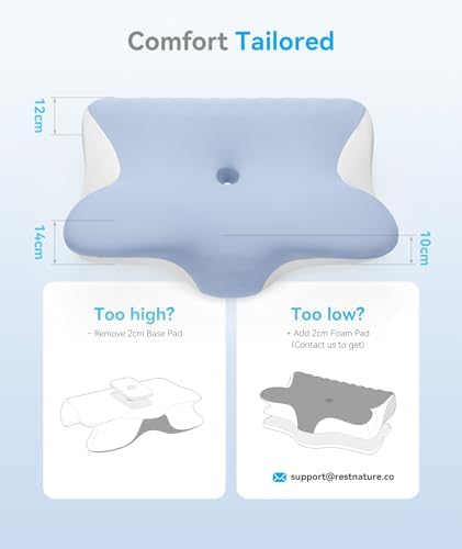 Orthopädisches Memory Foam Kissen von – Ergonomisches, höhenverstellbares Nackenkissen für optimalen Schlafkomfort für