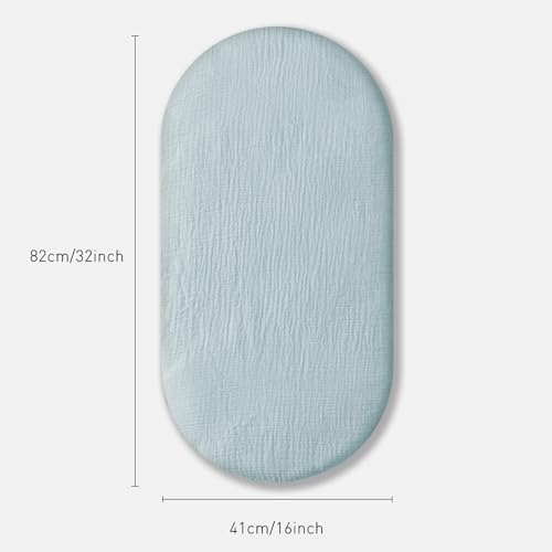 Musselin-Spannbettlaken für Kinderwagen 2er-Pack – Weich & Atmungsaktiv für Neugeborene, OEKO-TEX 100, 83 x 43 cm