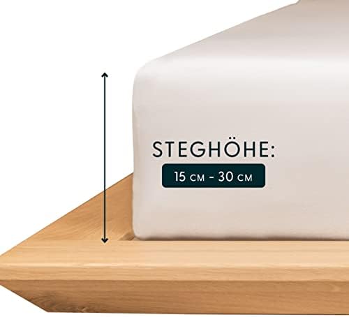 Premium Spannbettlaken 180-200 x 200 cm aus Jersey Baumwolle – ÖKO-TEX 100 zertifiziert für besten Schlafkomfort in Graf