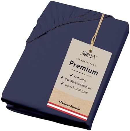 Premium Spannbettlaken 180-200 x 200 cm aus Jersey Baumwolle – ÖKO-TEX 100 zertifiziert für besten Schlafkomfort in Graf