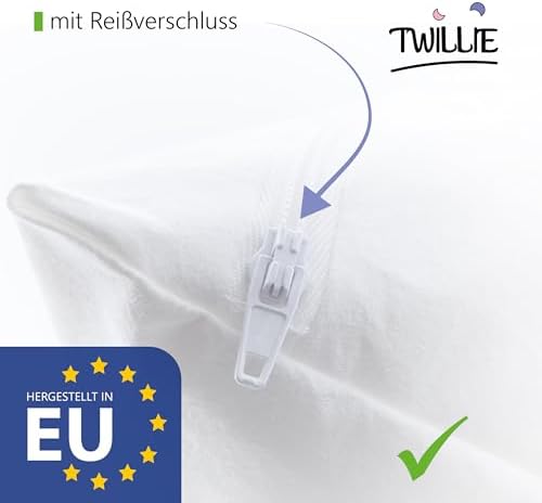 Aegis® Twillie Kissenbezug 40x60 cm – Wasserdicht, Atmungsaktiv, Hypoallergen – Ideal für Allergiker und Schlafkomfort