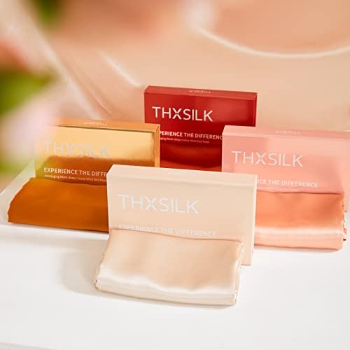 THXSILK 25 Momme Seidenkissenbezug für Haar und Haut - Hypoallergen mit verstecktem Reißverschluss, 40x80cm Holzkohle