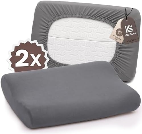 Gesundheitskissen Kissenbezug Set – 95% Baumwolle, Atmungsaktiv & Waschbar, Komfortabel für einen erholsamen Schlaf, 2er