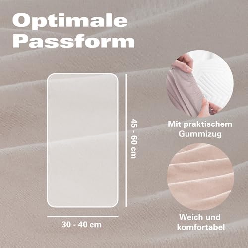 BaSaTex Bio Kissenbezüge 2er Pack für Nackenkissen | 97% GOTS-Baumwolle & Elasthan für hohen Komfort | Ideal für gesunde