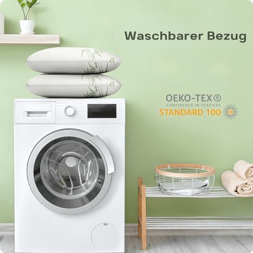 Sleeptime Orthopädisches Nackenstützkissen 70x40cm - Visko-Gelschaum & Bamboo-Bezug für erholsamen Schlaf