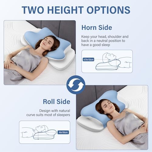 Nackenstützkissen von – Atmungsaktives Memory Foam Kissen für ergonomischen Schlaf in allen Positionen