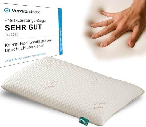 KNERST® Nackenkissen - Orthopädisches Memory Foam Kopfkissen für besten Komfort beim Schlafen - Ergonomisch, OEKO-TEX 40