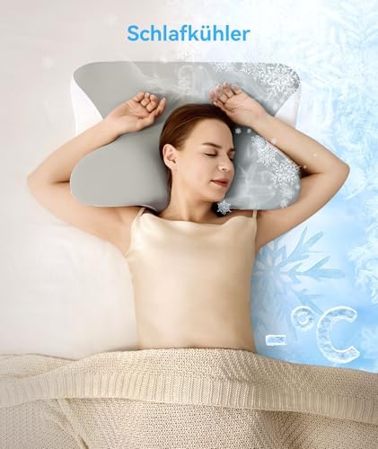 Orthopädisches Memory Foam Kissen von – Ergonomisches, höhenverstellbares Nackenkissen für optimalen Schlafkomfort für
