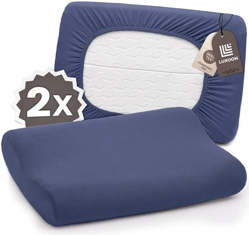 Gesundheitskissen Kissenbezug Set – 95% Baumwolle, Atmungsaktiv & Waschbar, Komfortabel für einen erholsamen Schlaf, 2er