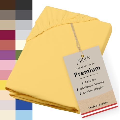 Premium Spannbettlaken 180-200 x 200 cm aus Jersey Baumwolle – ÖKO-TEX 100 zertifiziert für besten Schlafkomfort in Graf