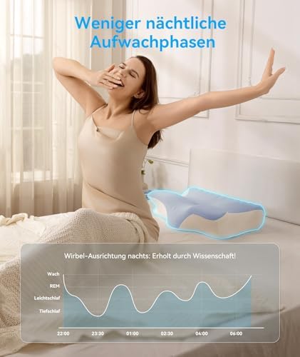 Orthopädisches Memory Foam Kissen von – Ergonomisches, höhenverstellbares Nackenkissen für optimalen Schlafkomfort für