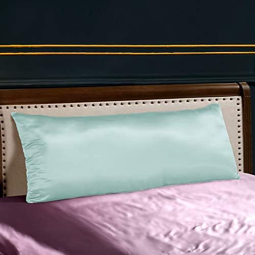 THXSILK 25 Momme Seidenkissenbezug für Haar und Haut - Hypoallergen mit verstecktem Reißverschluss, 40x80cm Holzkohle