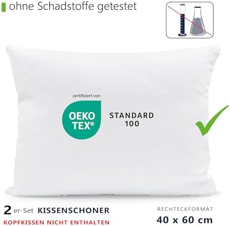 Aegis® Twillie Kissenbezug 40x60 cm – Wasserdicht, Atmungsaktiv, Hypoallergen – Ideal für Allergiker und Schlafkomfort