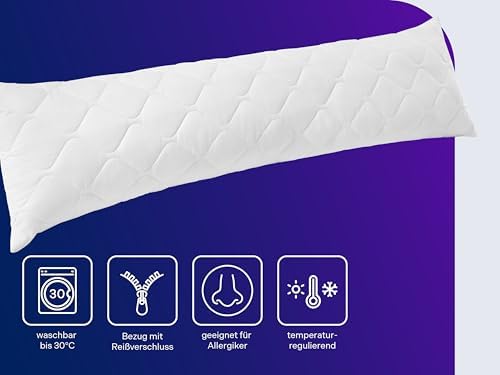 Traumnacht Seitenschläferkissen mit Cord-Bezug, waschbar & leicht, ideal für gemütlichen Schlafkomfort zuhause