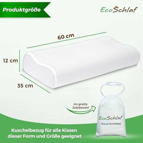 EcoSchlaf® Premium Nackenstützkissen Bezug aus Bambusfaser – Weich & Zertifiziert für Optimalen Schlafkomfort
