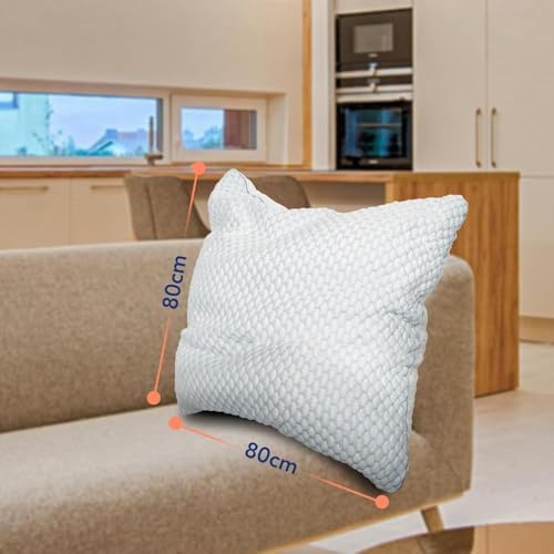 MKS Kopfkissen 80x80 – Ergonomisches Memory Foam Kissen mit kühlendem Gel für entspannenden Schlaf – Ideal für Rücken-,