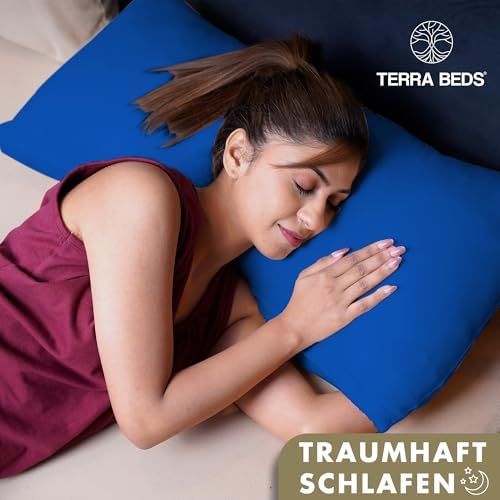 Kissenbezug 40 x 80 (2er Set) - Atmungsaktive 100% Baumwolle - Weich, Reißverschluss, für gemütliche Nächte