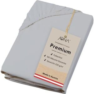 Premium Spannbettlaken 180-200 x 200 cm aus Jersey Baumwolle – ÖKO-TEX 100 zertifiziert für besten Schlafkomfort in Graf