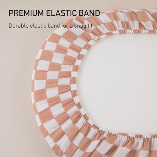 Musselin-Spannbettlaken für Kinderwagen 2er-Pack – Weich & Atmungsaktiv für Neugeborene, OEKO-TEX 100, 83 x 43 cm