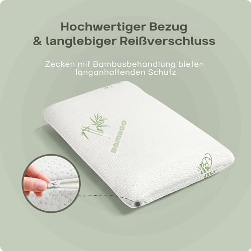Sleeptime Orthopädisches Nackenstützkissen 70x40cm - Visko-Gelschaum & Bamboo-Bezug für erholsamen Schlaf