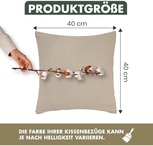Kissenbezug 40 x 80 (2er Set) - Atmungsaktive 100% Baumwolle - Weich, Reißverschluss, für gemütliche Nächte