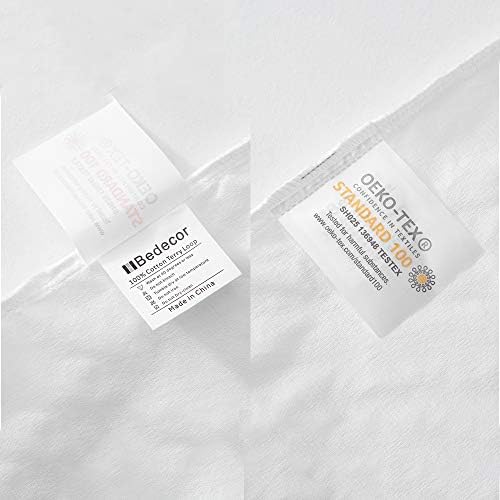 Bedecor 2er Set wasserdichte Baumwolle Kissenbezug - Atmungsaktiv & Anti-Milben für besseren Schlaf, Weiß 40x80cm