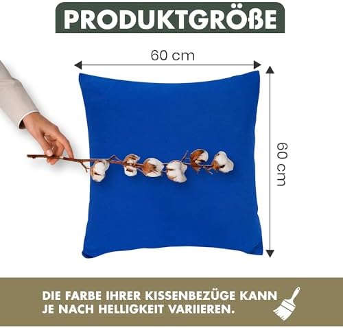 Kissenbezug 40 x 80 (2er Set) - Atmungsaktive 100% Baumwolle - Weich, Reißverschluss, für gemütliche Nächte