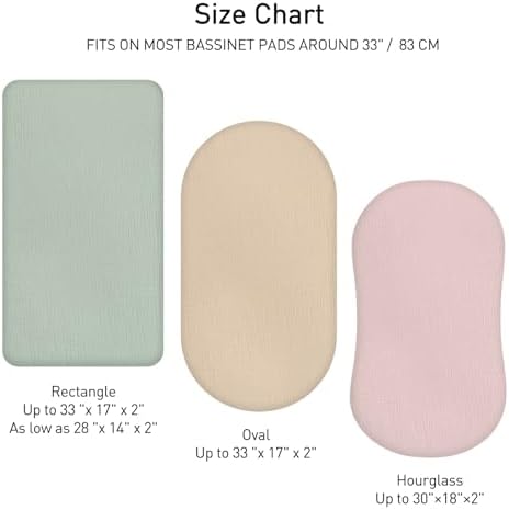 Musselin-Spannbettlaken für Kinderwagen 2er-Pack – Weich & Atmungsaktiv für Neugeborene, OEKO-TEX 100, 83 x 43 cm