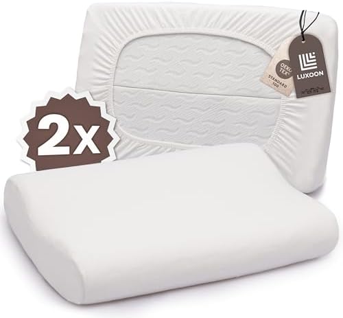 Gesundheitskissen Kissenbezug Set – 95% Baumwolle, Atmungsaktiv & Waschbar, Komfortabel für einen erholsamen Schlaf, 2er