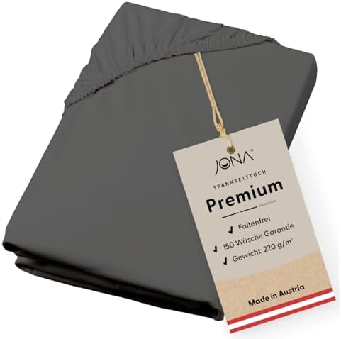 Premium Spannbettlaken 180-200 x 200 cm aus Jersey Baumwolle – ÖKO-TEX 100 zertifiziert für besten Schlafkomfort in Graf