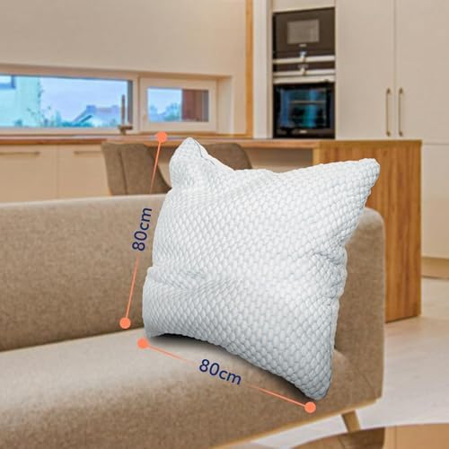 MKS Kopfkissen 80x80 – Ergonomisches Memory Foam Kissen mit kühlendem Gel für entspannenden Schlaf – Ideal für Rücken-,