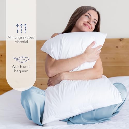 Dreamzie Kissenschoner 80x80 cm - 2er Set Wasserdicht & Allergikerfreundlich - Oeko-Tex, Ideal für Kinder und empfindlic