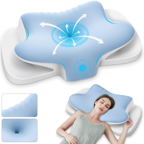 Nackenstützkissen von – Atmungsaktives Memory Foam Kissen für ergonomischen Schlaf in allen Positionen
