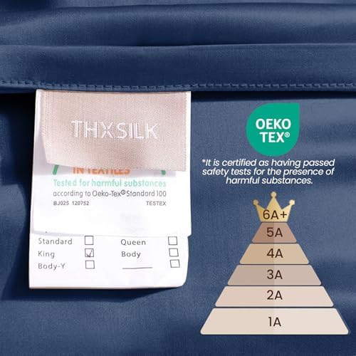 THXSILK 25 Momme Seidenkissenbezug für Haar und Haut - Hypoallergen mit verstecktem Reißverschluss, 40x80cm Holzkohle