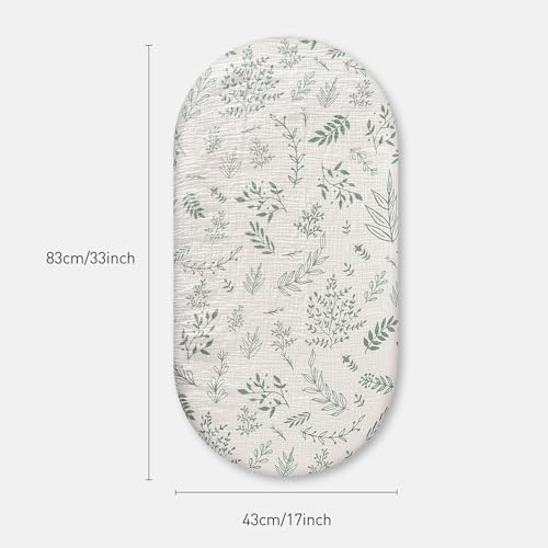 Musselin-Spannbettlaken für Kinderwagen 2er-Pack – Weich & Atmungsaktiv für Neugeborene, OEKO-TEX 100, 83 x 43 cm