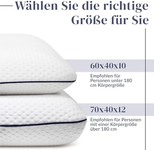 Ferò Nackenstützkissen 70x40x12 aus Memory-Foam – Atmungsaktiver Luxus für erholsame Nächte – Oeko-TEX zertifiziert!