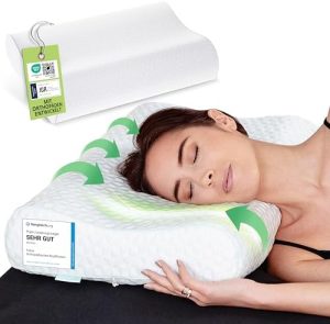feela.® Orthopädisches Schlafkissen 60x40 cm - Lindert Nacken- und Schulterschmerzen, Höhenverstellbar für optimalen Sch