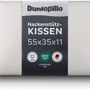 Dunlopillo Nackenkissen – Ergonomisches Premium Kissen für Nackenschmerzen | Memory Foam für optimalen Schlaf 55x35x11cm