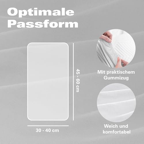 BaSaTex Bio Kissenbezüge 2er Pack für Nackenkissen | 97% GOTS-Baumwolle & Elasthan für hohen Komfort | Ideal für gesunde