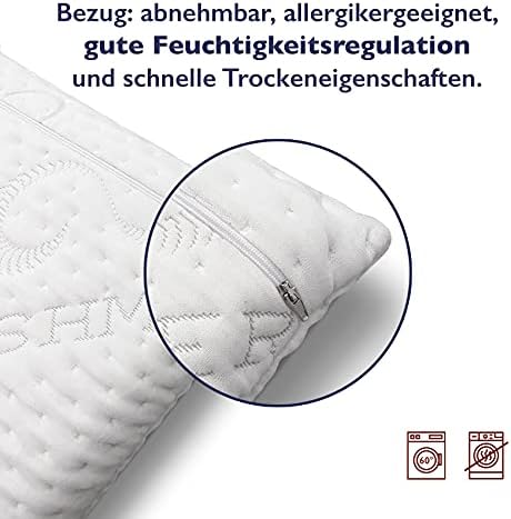 FMP Matratzenmanufaktur Visco Nackenstützkissen 11 cm – Orthopädischer Komfort für erholsamen Schlaf in Weiß